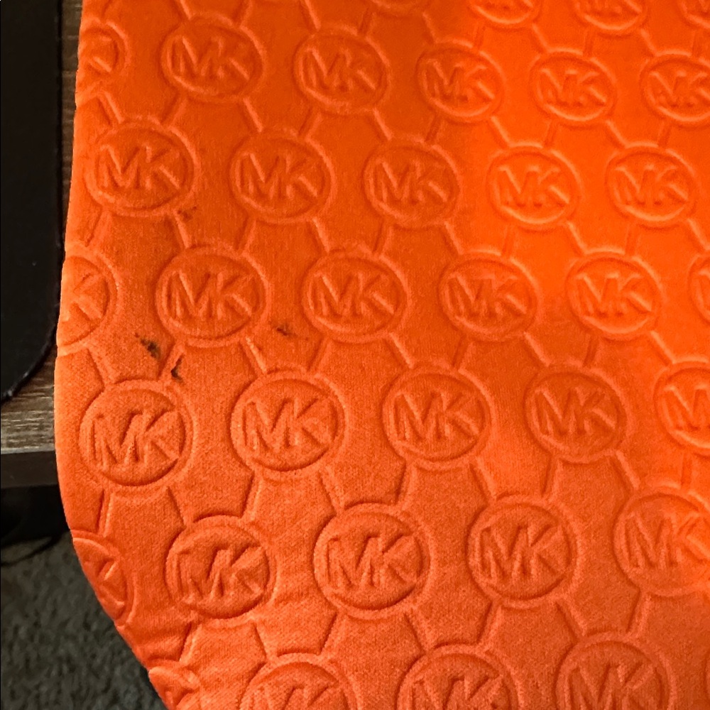 Michael Kors Orange Embossed Tote - Picture 6 of 12